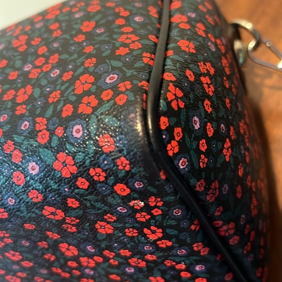 Coach   Mini Bennett Satchel  Small floral design/black leather F59445 Crossbody - Picture 12 of 17